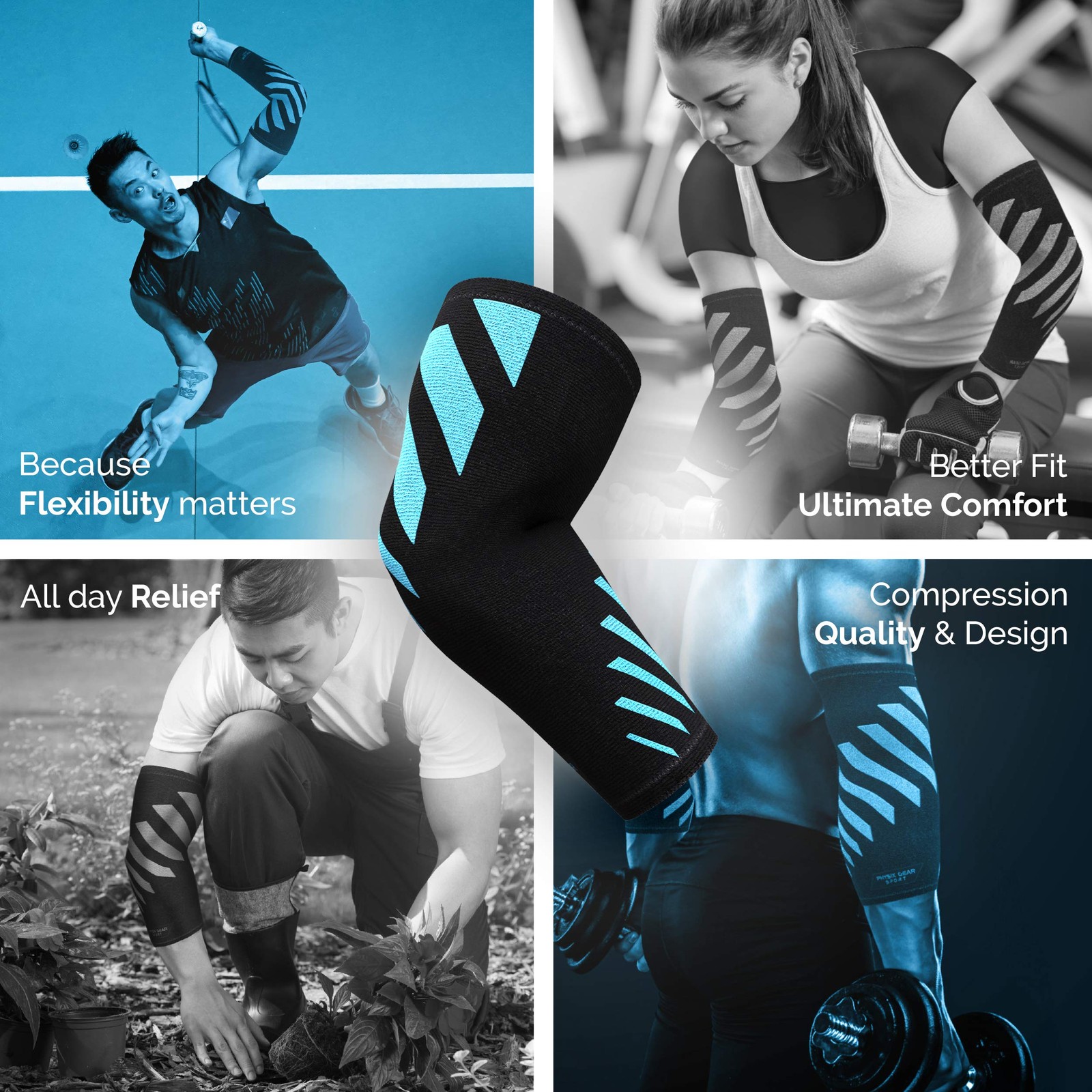 Elbow Compression Sleeve Elbow Brace for Tendonitis Weightlifting Workout