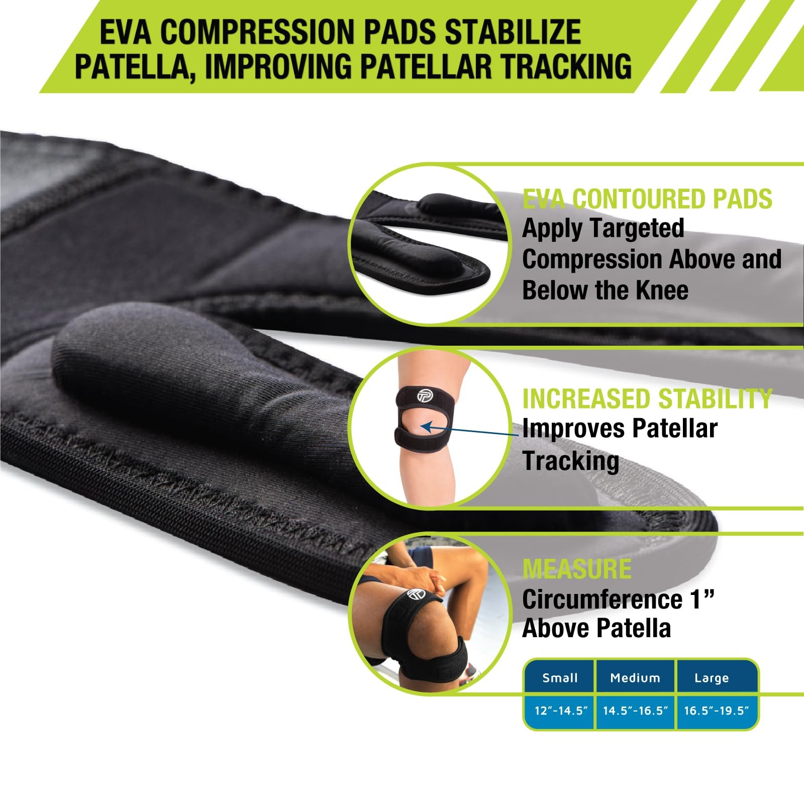 Pro-Tec Athletics X-Trac Dual Strap Support Quadriceps And Patellar Tendon