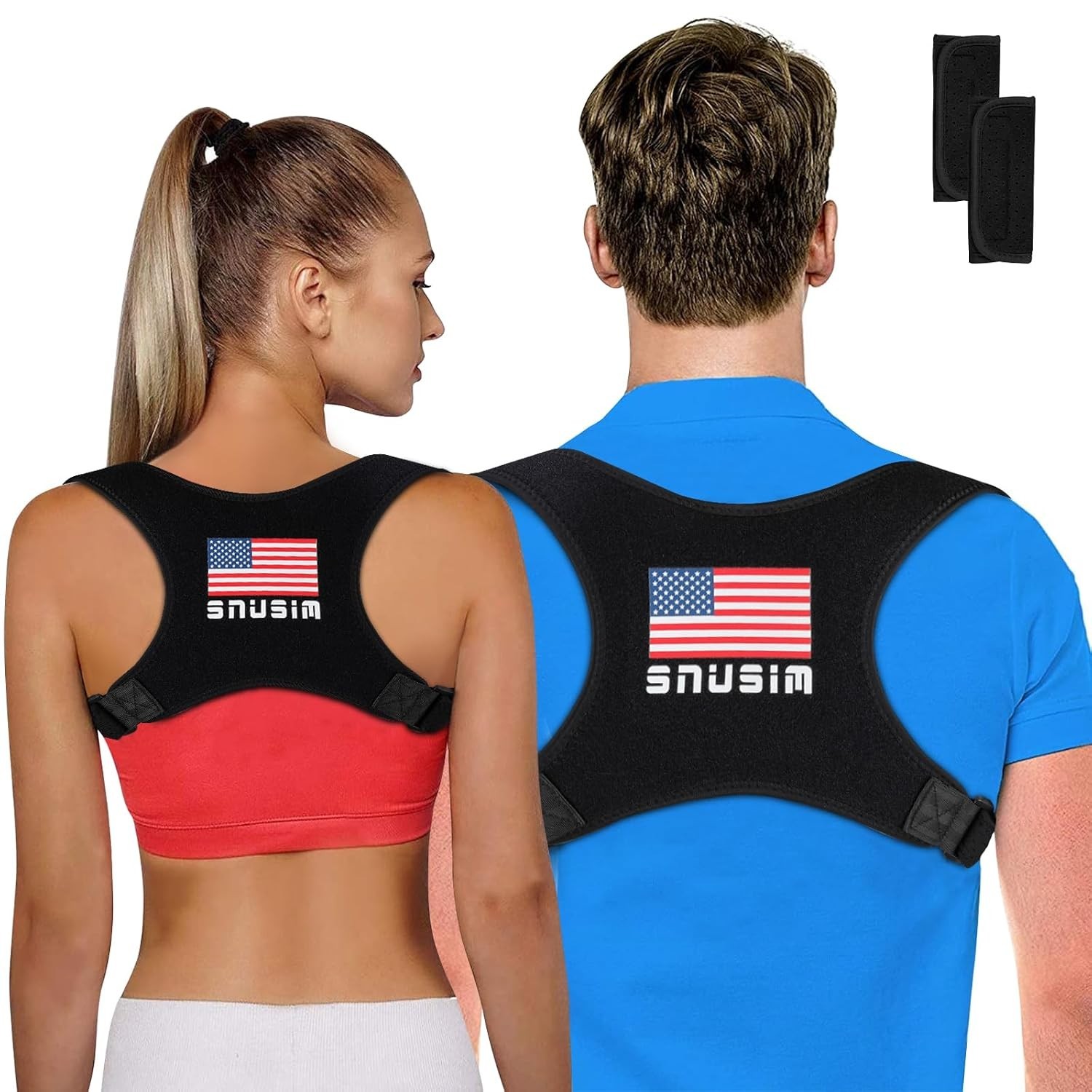 Posture Corrector Upper Back Brace Neck Shoulder Back Support Brace Pain Reli…