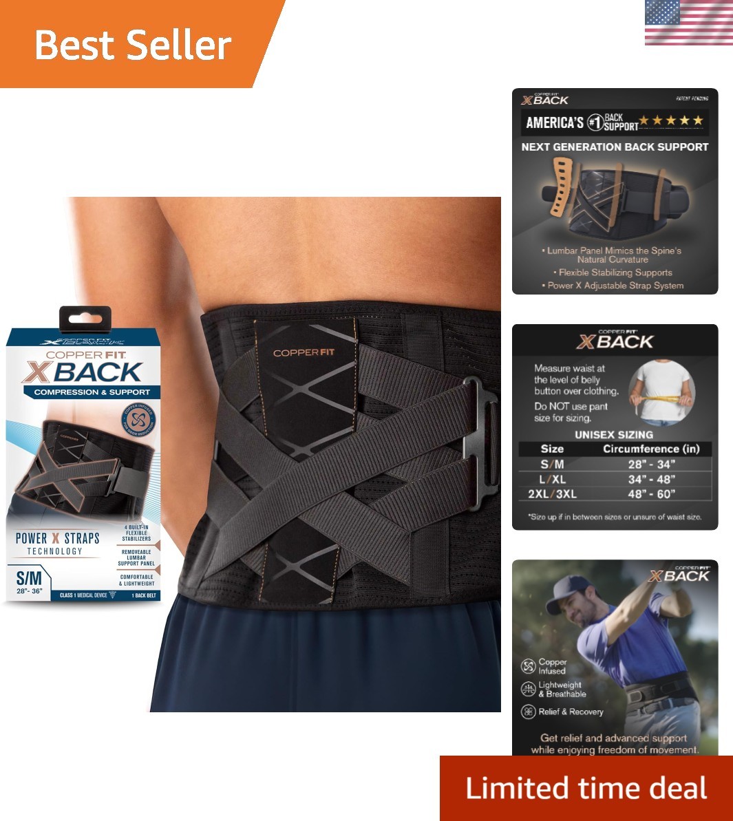 Curved Lumbar Brace for Optimal Back Support and Pain Relief | Adult Size