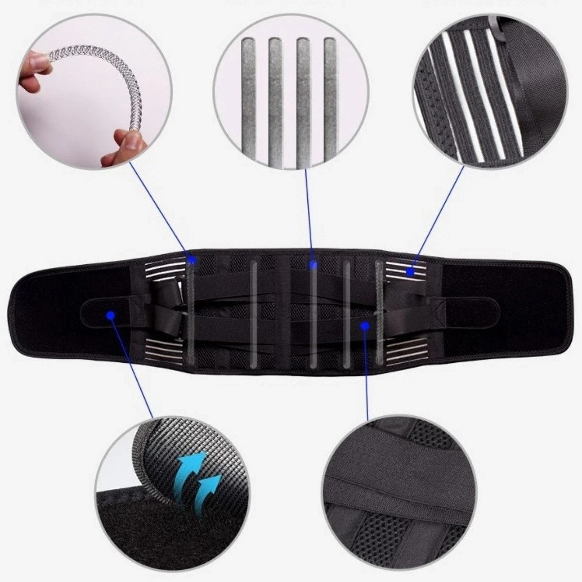 Adjustable Lower Back Brace Lumbar Support Waist Belt For Men Women Pain Relief