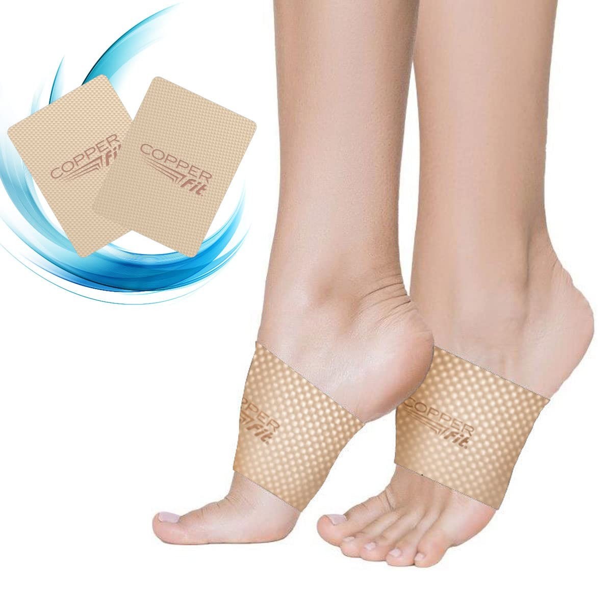 Health Unisex Arch Compression Bands, Beige