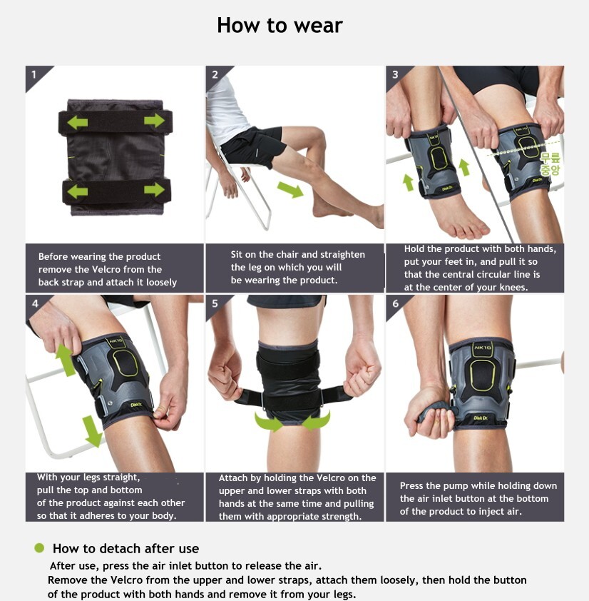 Disk Dr NK10 Knee Joint Knee Sleeve Air Compression Medical Device(M)35.5~38.5cm