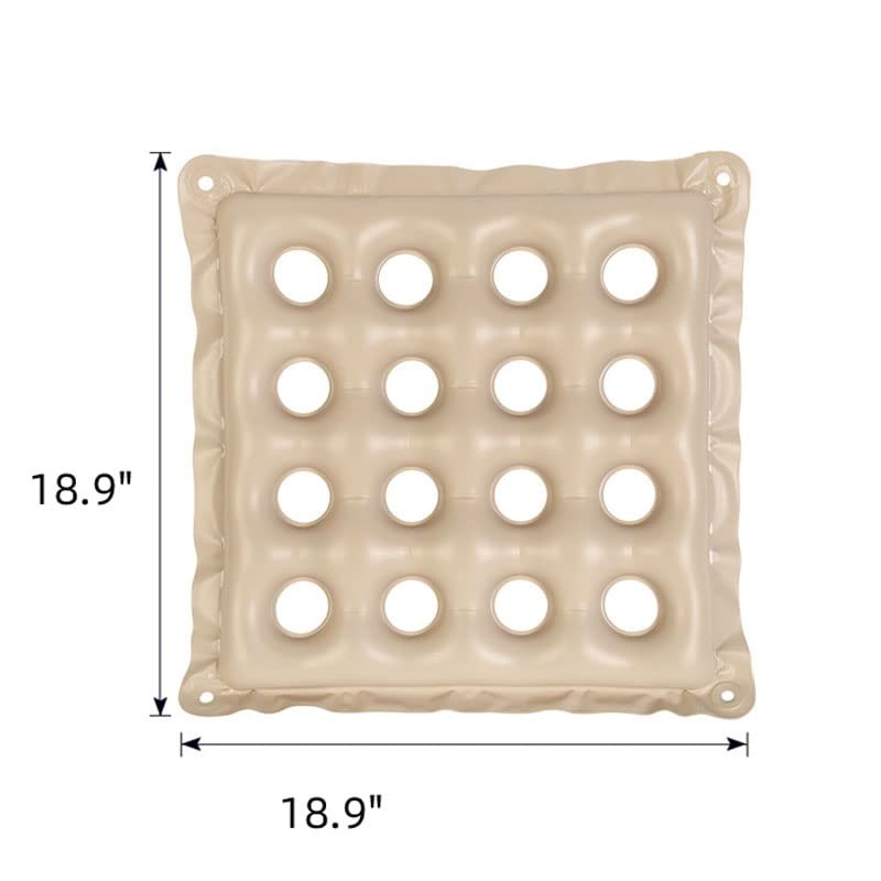 Inflatable Seat Cushions for Pressure Relief, Wheelchair Air Medium, Cream
