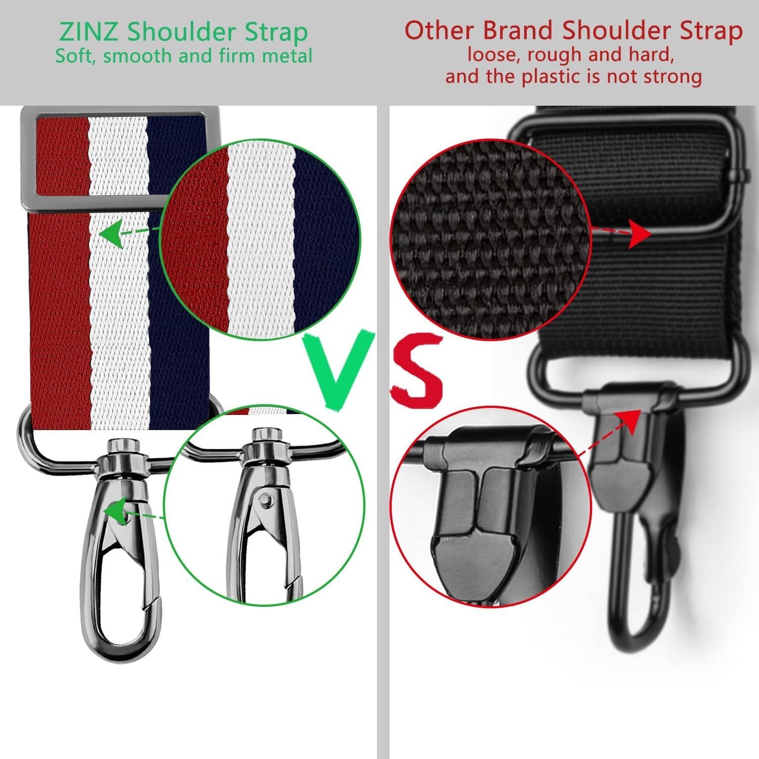 79 inch Shoulder Strap, Extra-thick Fixed Cushion Pad and Dual Clasps Univers…