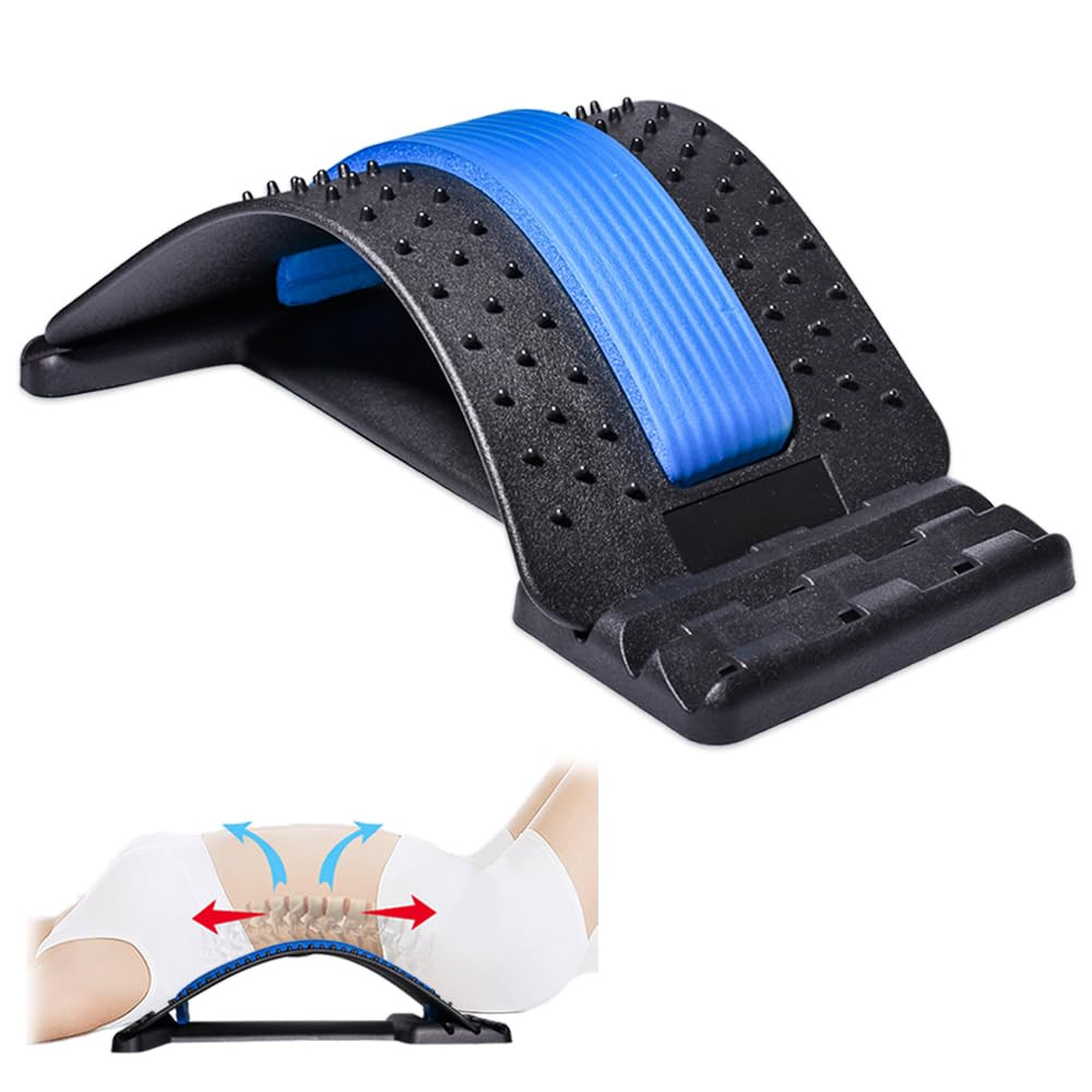 Back Stretcher for Lower Back , 3 Level Adjustable Lumbar Cracker Board, Spine B