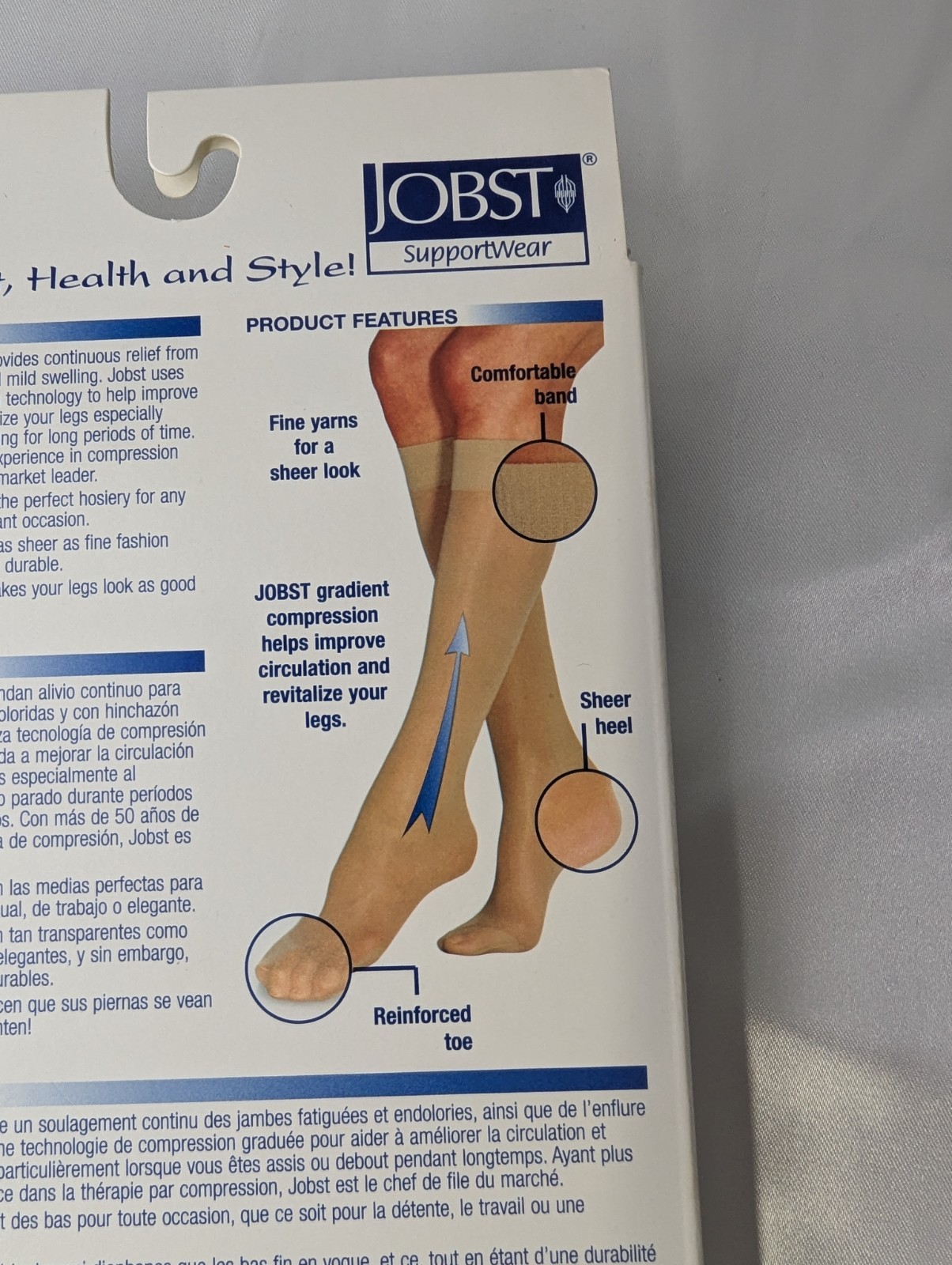 Jobst Mild Compression UltraSheer 8-15 mmHg Sun Bronze Knee Stockings Sz 7-9 NWO