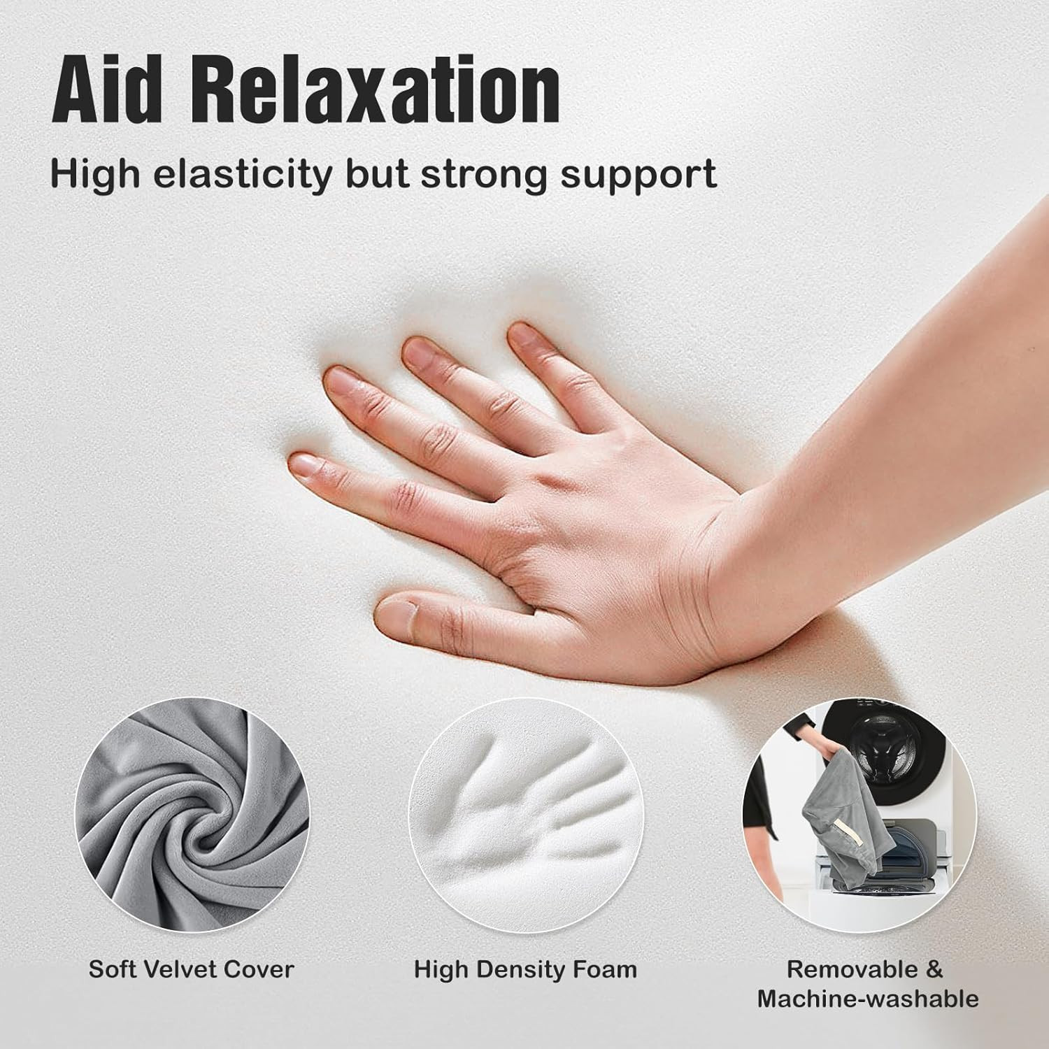 Memory Foam Leg, Knee, Ankle Foot Support and Elevation Pillow for Surgery Recov