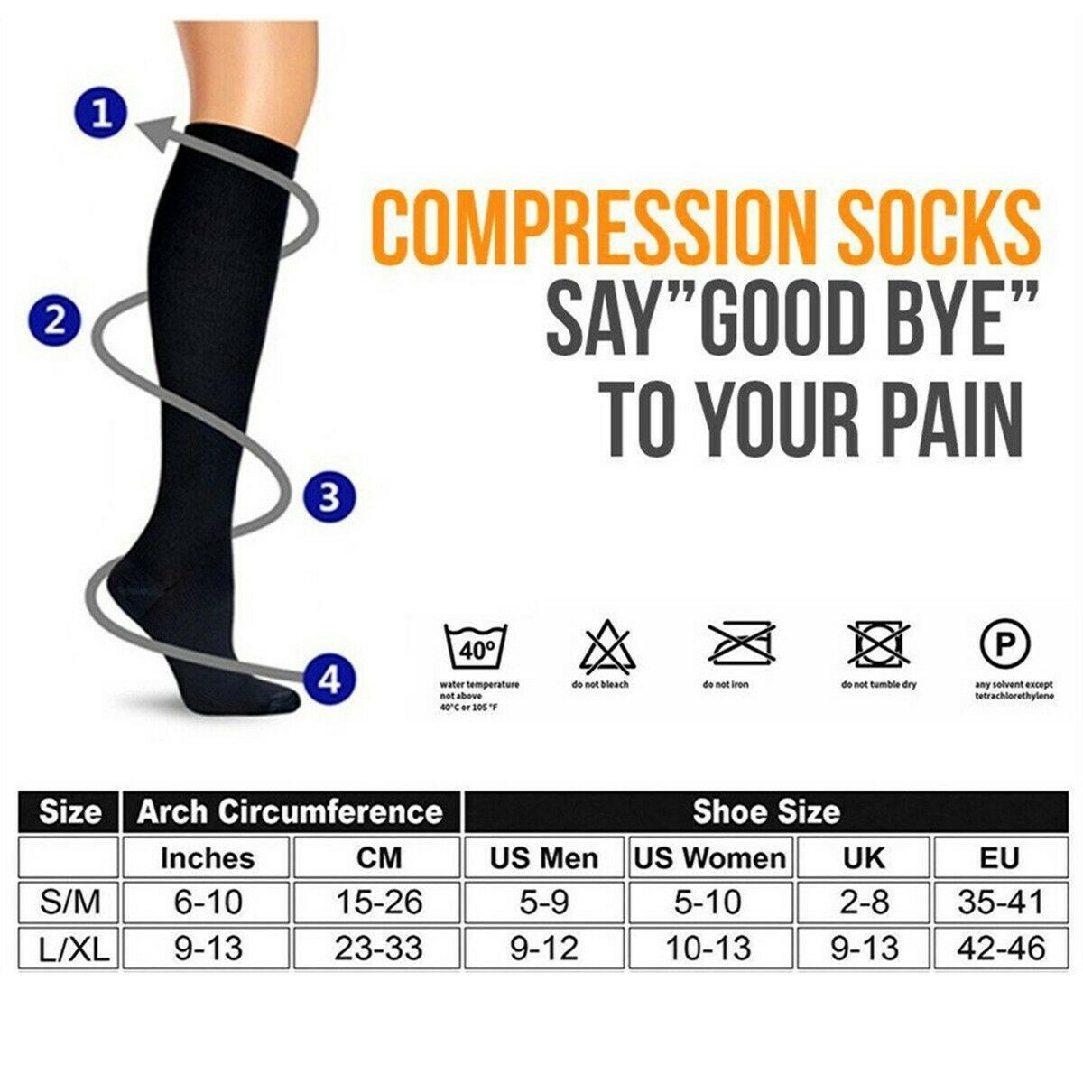 3 PAIRS – Medi Soft Below Knee Support Stockings Varicose Vein Compression Sock