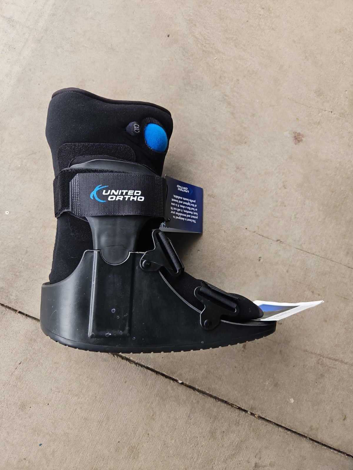 United Ortho Short Air Cam Walker Fracture Boot – Size LG – Black NEW WITH TAGS