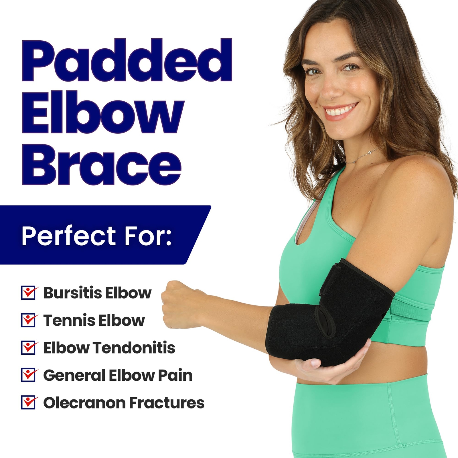 Elbow Pad Bursitis Elbow Brace | Padded Elbow Compression Sleeve for Bursitis…