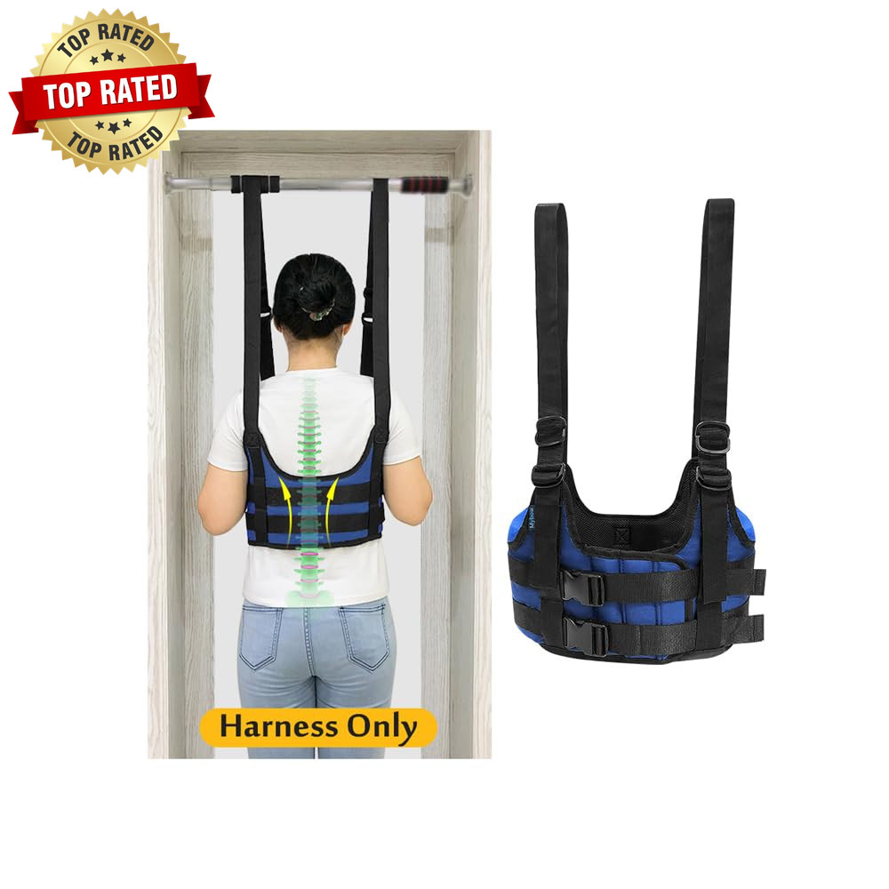 Back Stretcher, Lumbar Traction Device, Spine Decompression Belt for Pain Relief