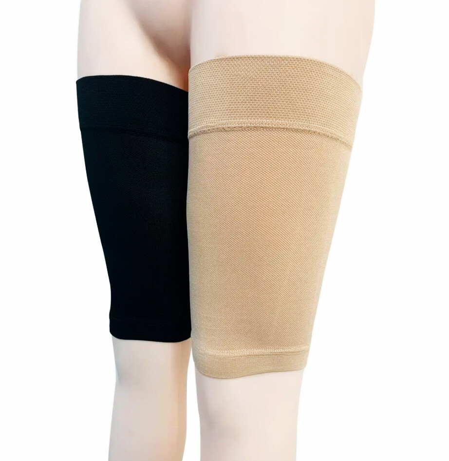 Pair Thigh High Elasti Nylon Knitted Brace Support Sleeve Antislip Compres✅J9110