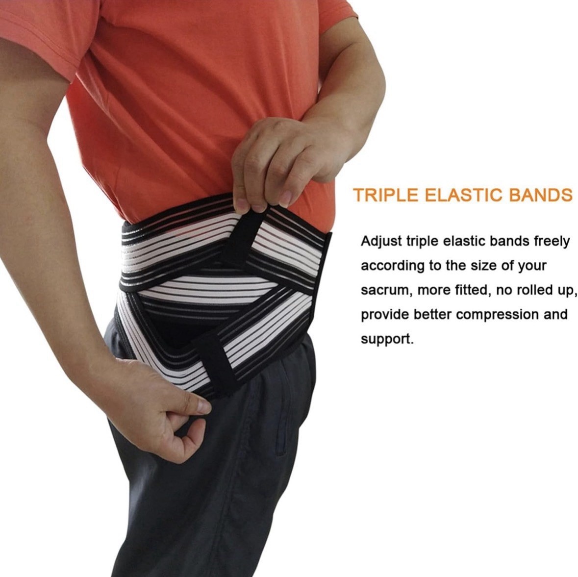 Paskyee Sciatica Belt, Sacroiliac Hip Band for Men Women Regular