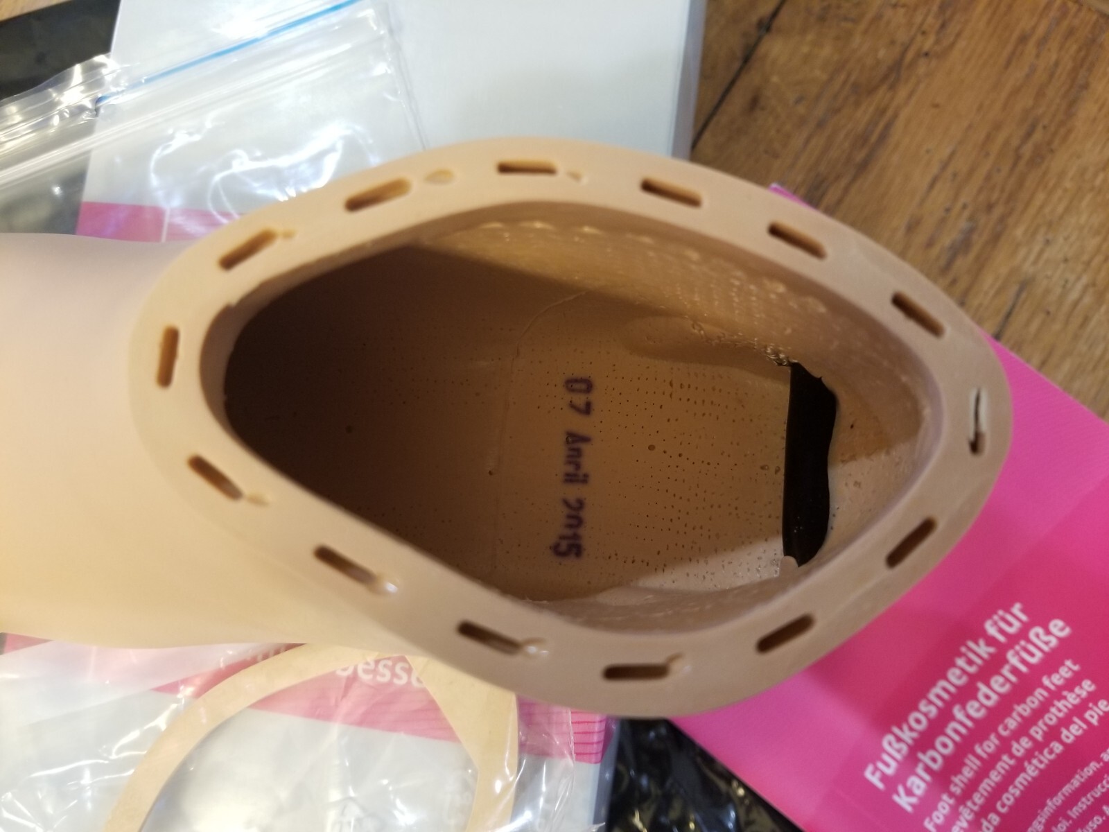 Medi Prosthetic Foot Shell Size 23 LEFT BEIGE Made in Germany