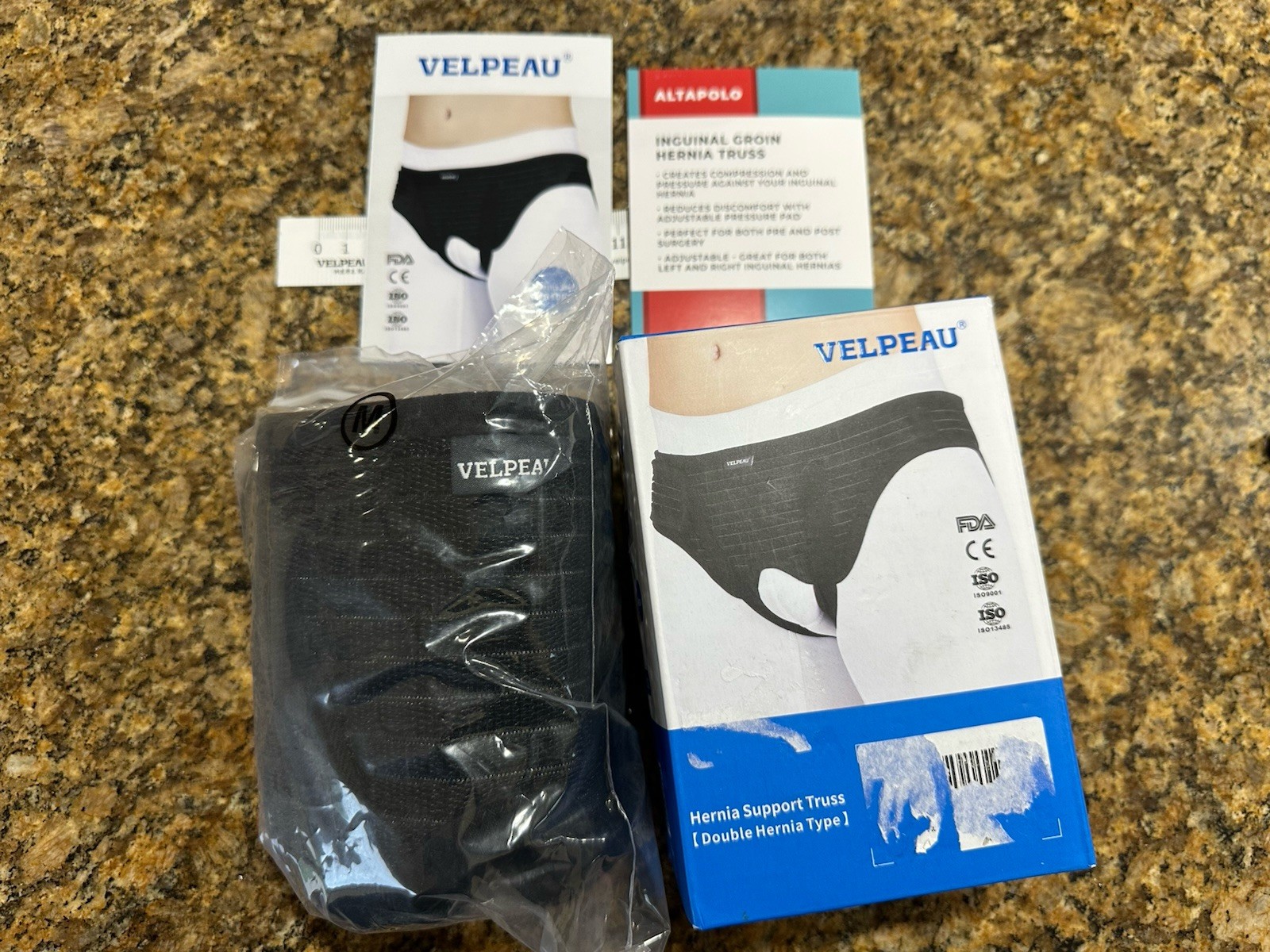 VELPEAU Hernia Belt for Men & Women -Bilateral/Double Inguinal Groin Hernia *Med