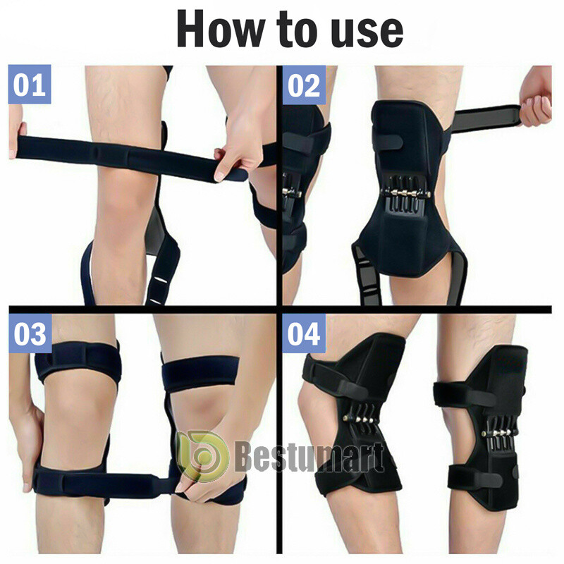 1/2Pcs Powerful Rebound Spring Joint Support Knee Booster Lift Knee Pads Care