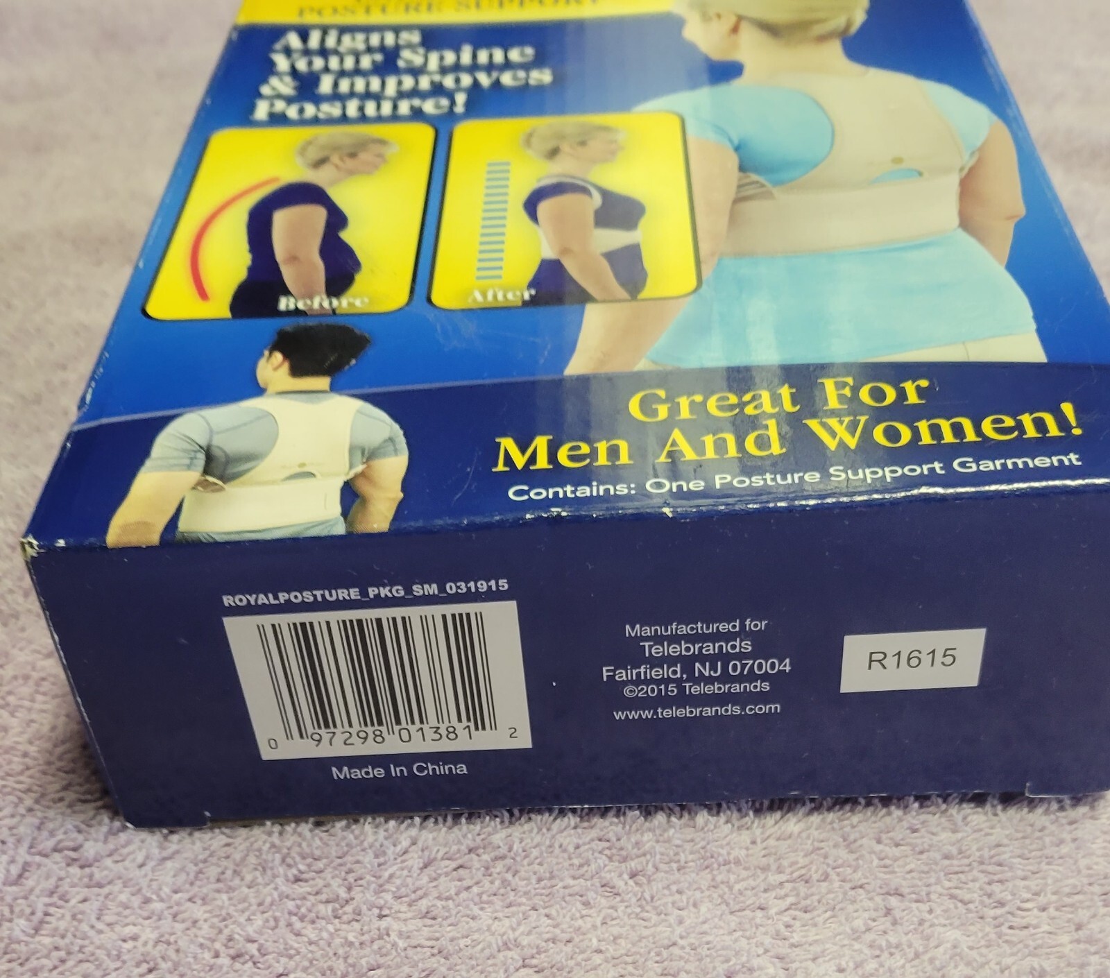 Royal Posture Corrector SM/Med Women/ Men Energizing Back and Spine Support NIB