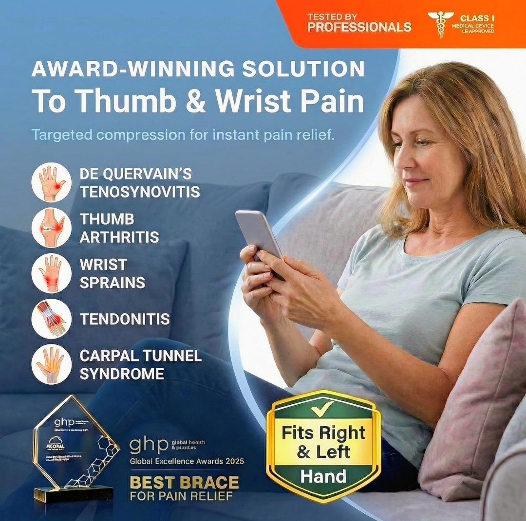 Fitsoon Adjustable Black Brace for Thumb, Wrist & Hand Support Orthopedic Sleeve
