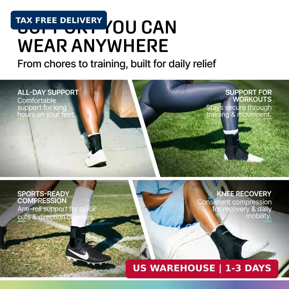 MODVEL Slim Lace Up Ankle Brace, Adjustable Ankle Braces for Men, Ankle Brace fo