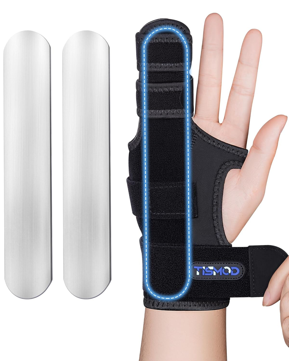 Finger Splint Brace,Supports Middle,Pinky,Ring,Metacarpals & Knuckles, Left Righ