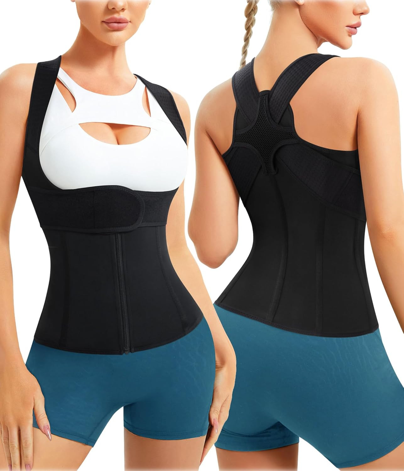 Back Brace for Women Waist Trainer Vest Back Straightener Adjustable Posture Cor