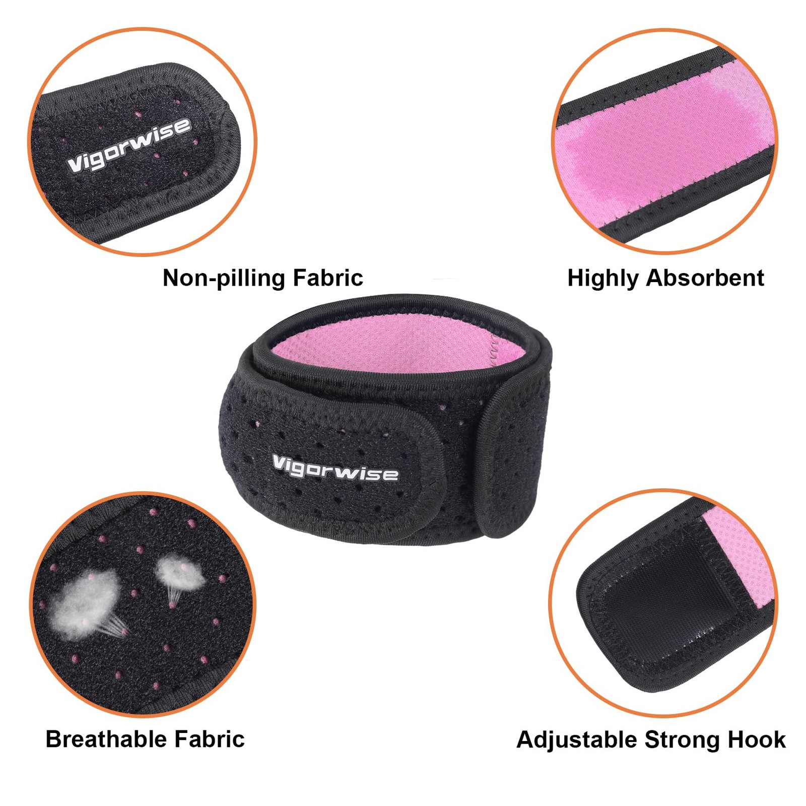 Adjustable Achilles Tendonitis Ankle Brace Silicone Pad Pink 1 PC
