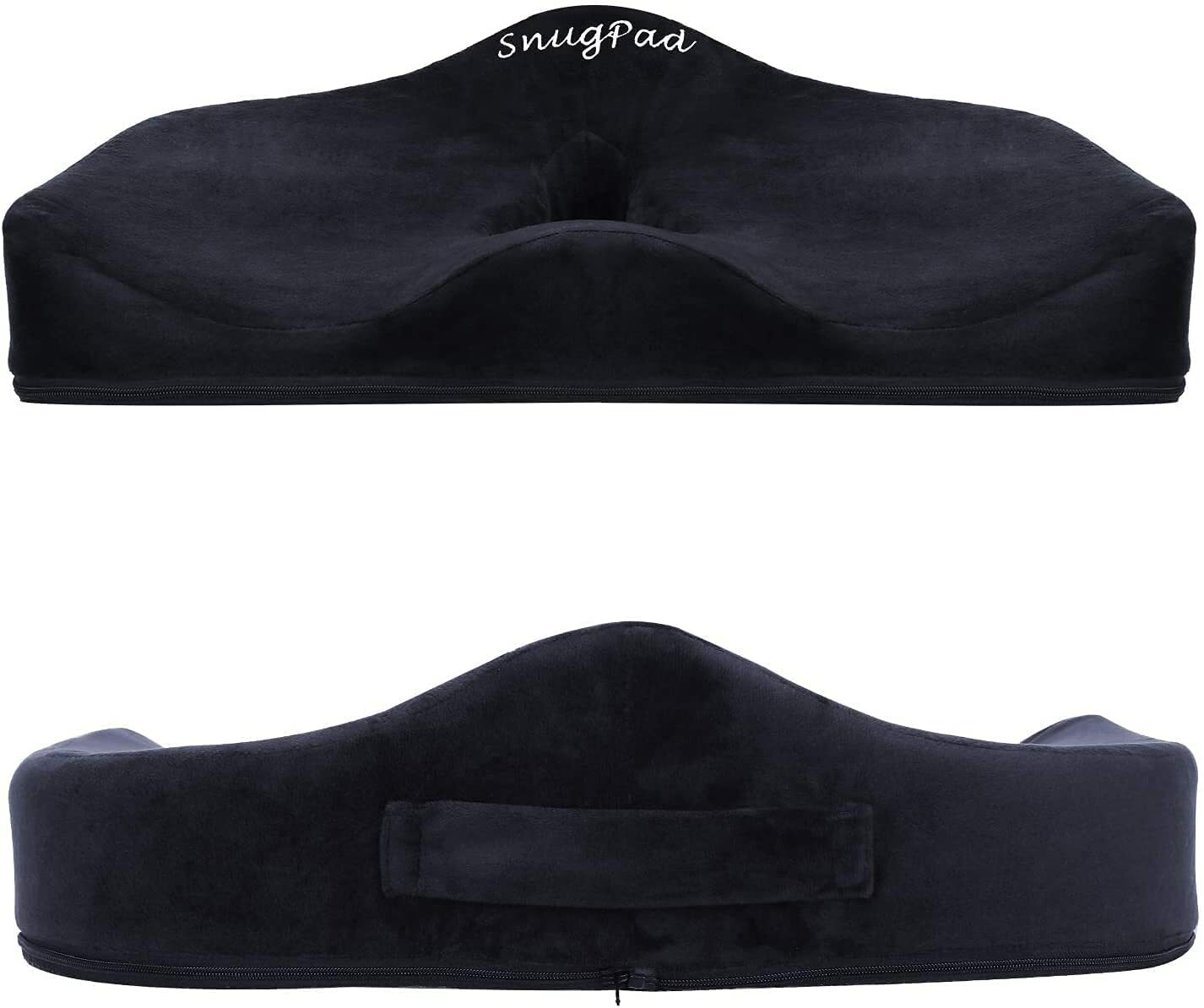 SnugPad Memory Foam Seat Cushion Pillows Office Chair Car Back Pain Relief