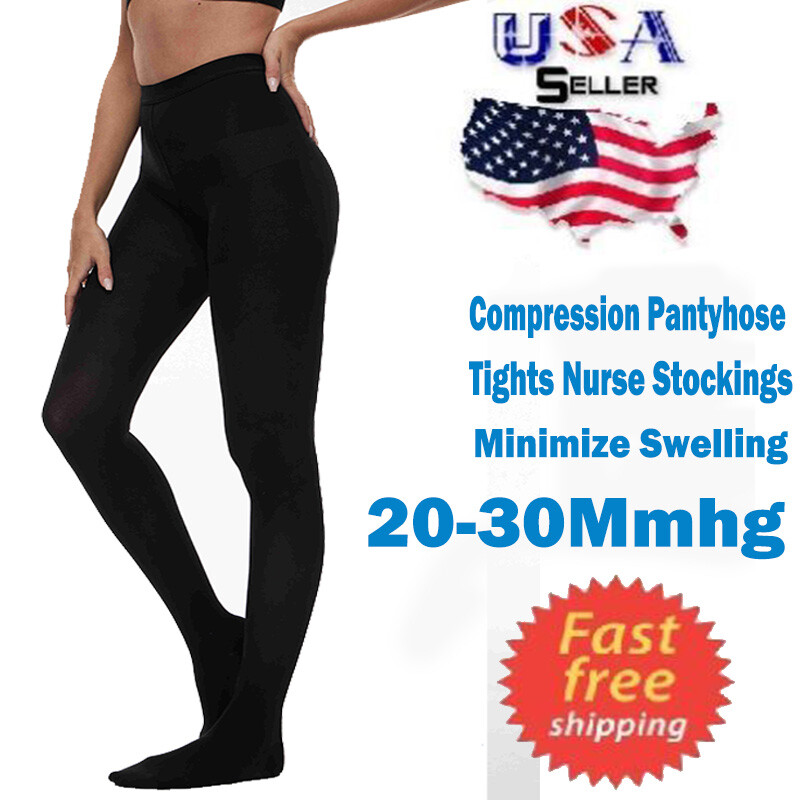 Compression Pantyhose Women Men Support Stockings 20-30 mmHg Varicose Veins Hose