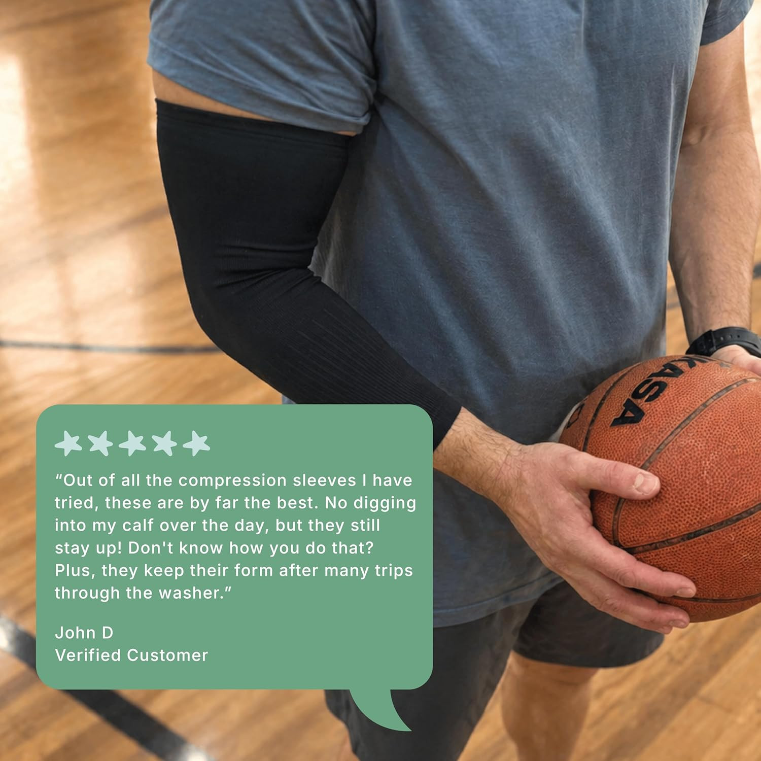 Full Arm Compression Sleeve, 10-20 Mmhg, Men & Women | Graduated Support, Breath