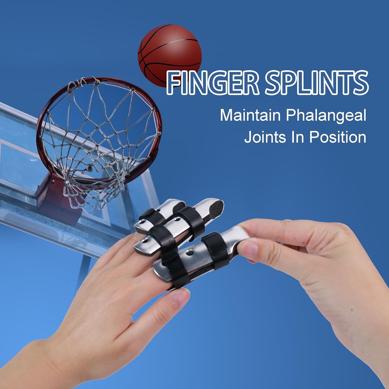 Finger Splint Brace Stabilizer for Breaks Sprain Arthritis Thumb Splint (3pcs)