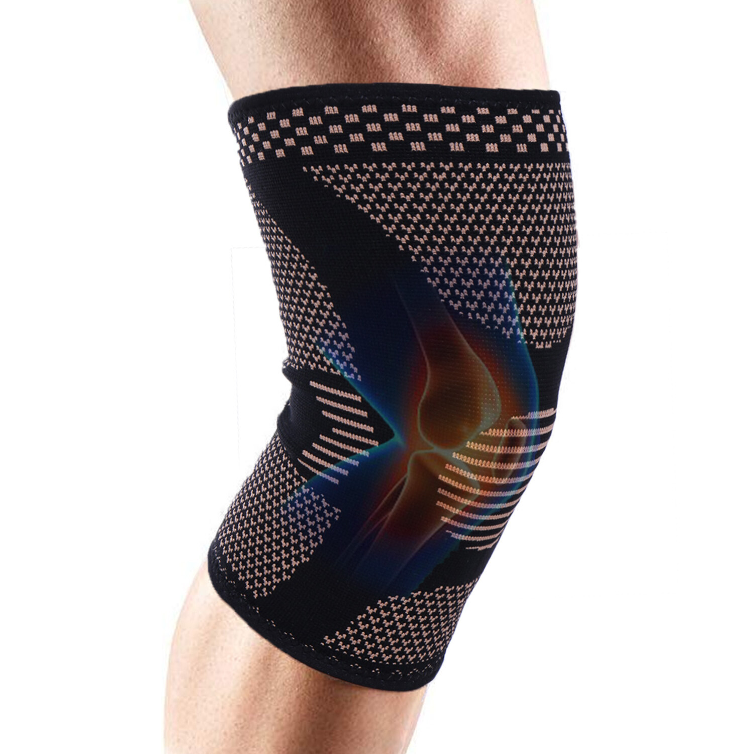 Copper Knee Sleeve Compression Brace Support Stabilizer for Sport Gym Joint Pain