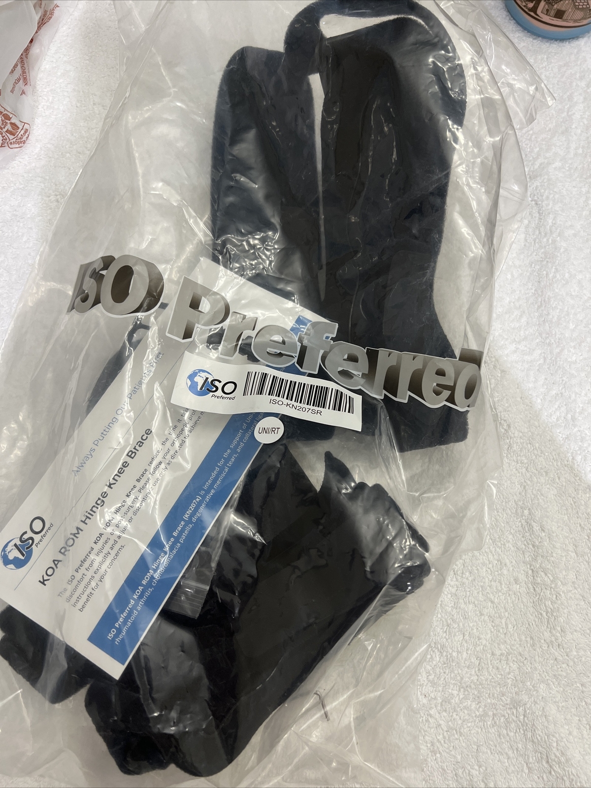 New Iso Preferred Black KOA ROM Hinge Right Knee Brace KN207SR Size UNI/RT