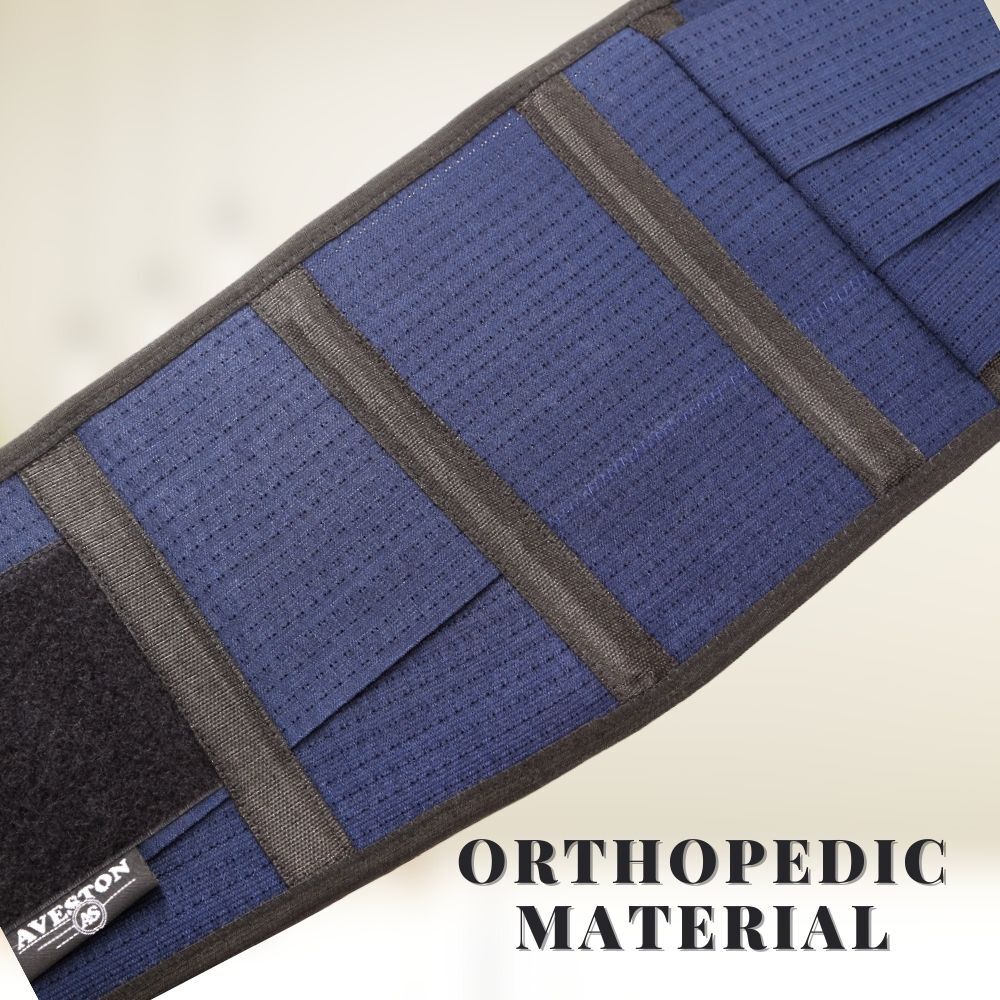 AVESTON Back Brace Lower Back Pain Relief Lumbar Support Belt Rigid Thin Light