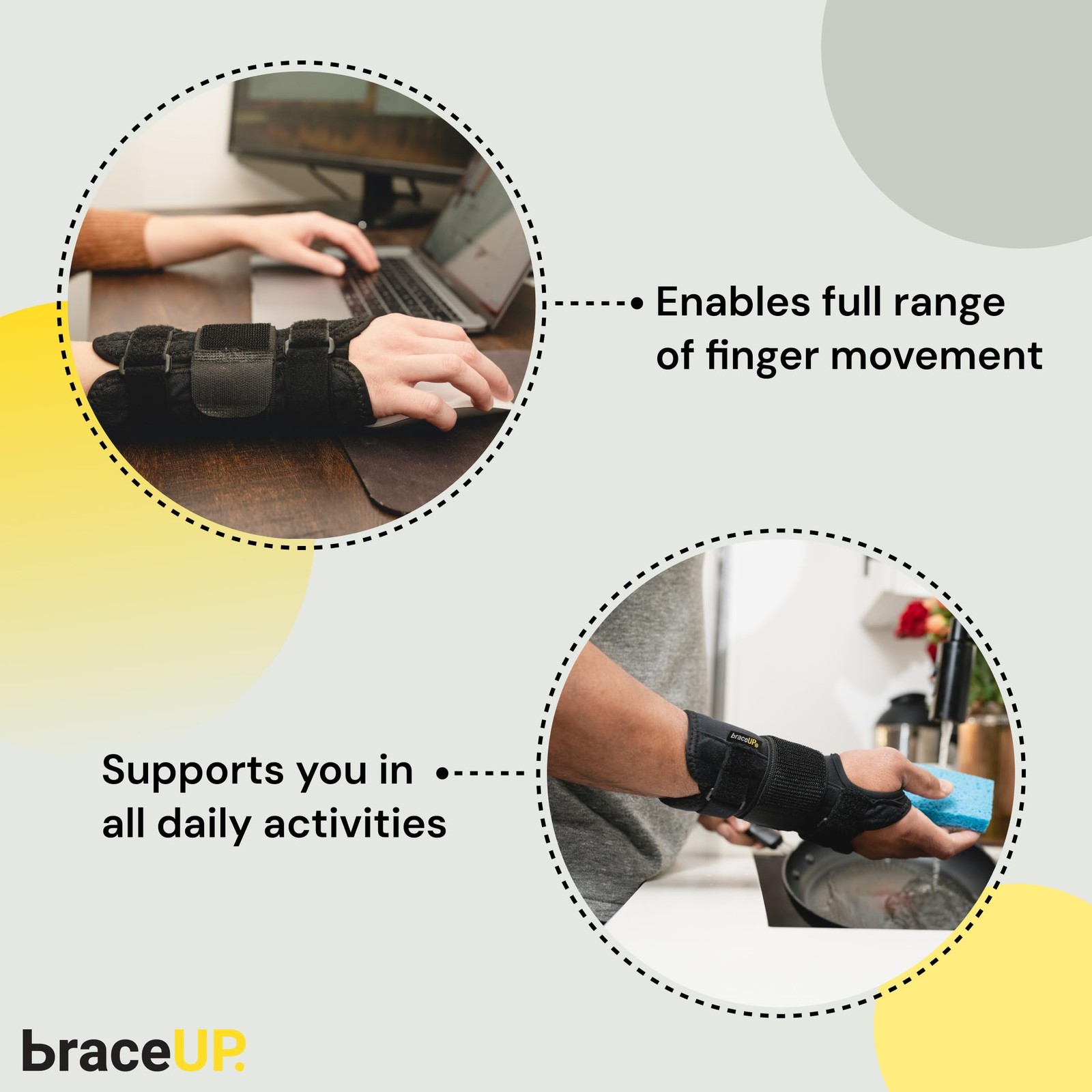 BraceUP Carpal Tunnel Wrist Brace for Women and Men – Metal Wrist Splint for …
