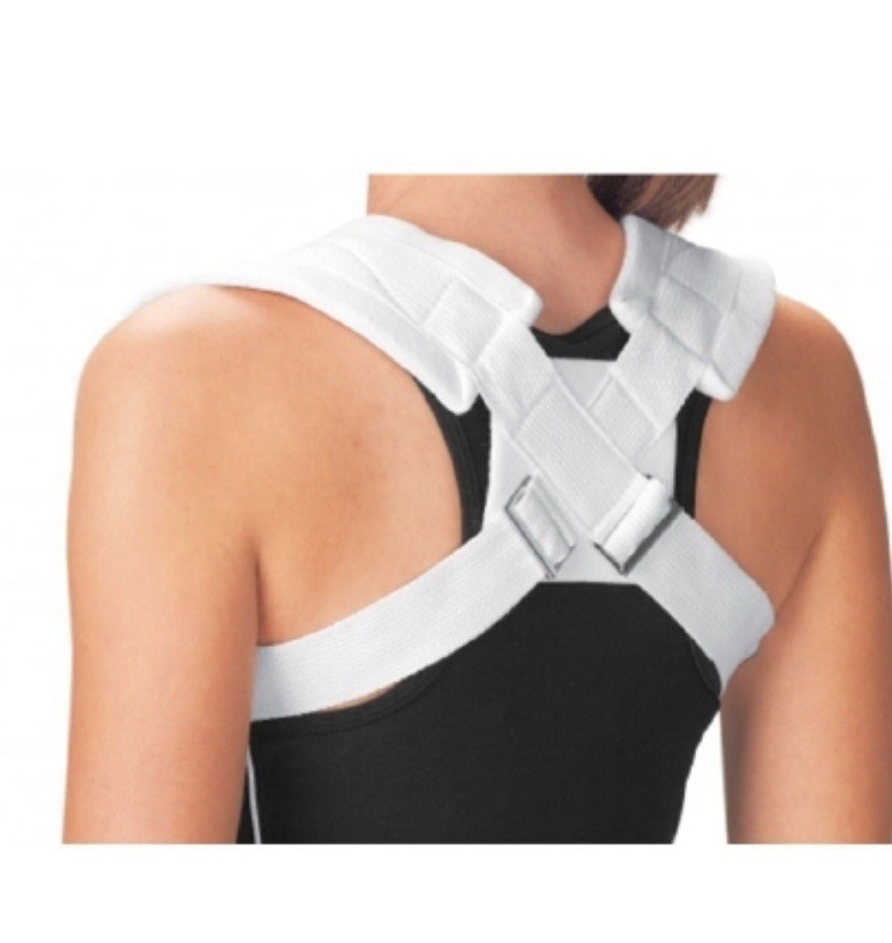 ProCare Clavicle Splint XL White 79-85008 Unisex Stabilization Support