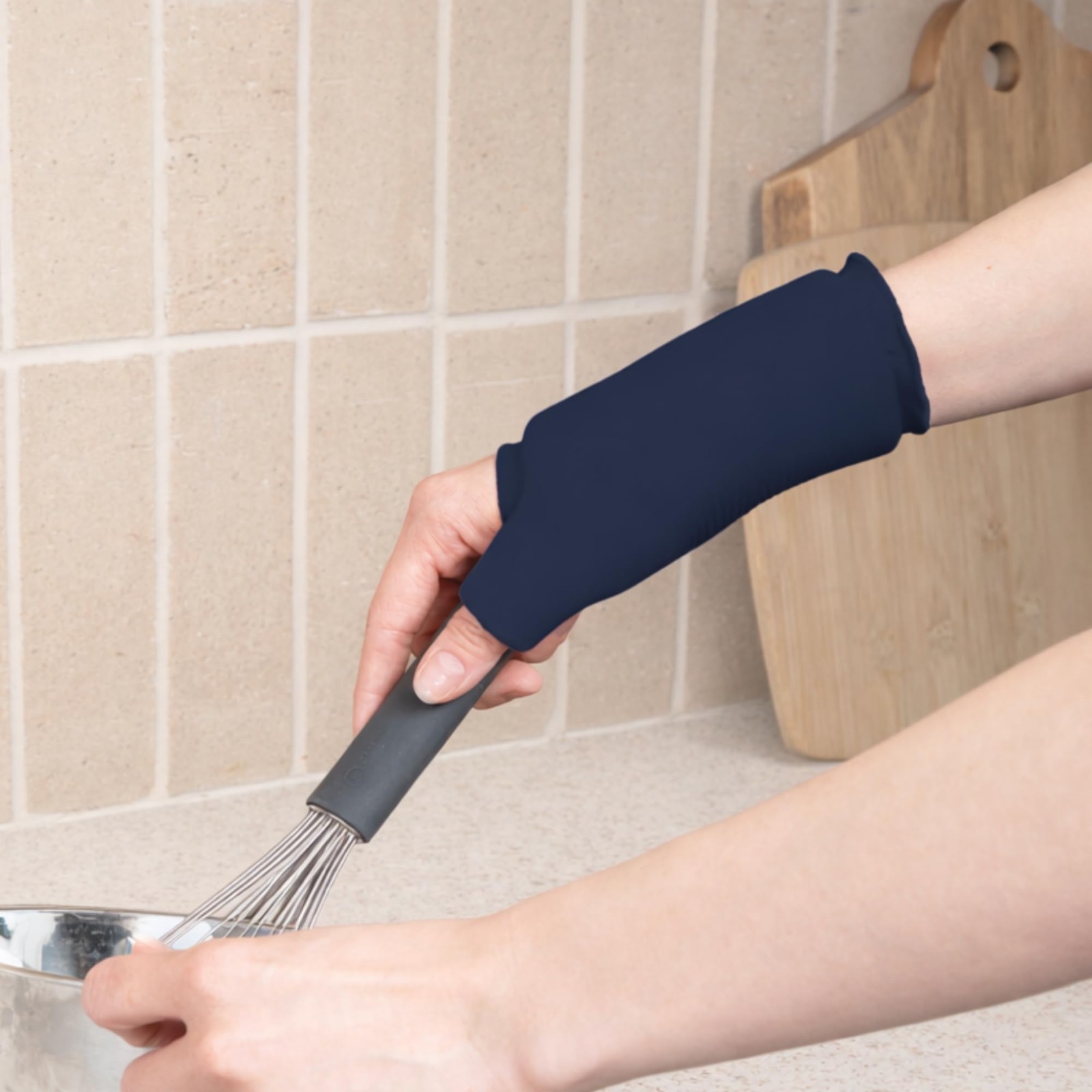 Cooling Compression Sleeve For Thumb and Wrist Pain (Midnight Blue, Large-Ext…