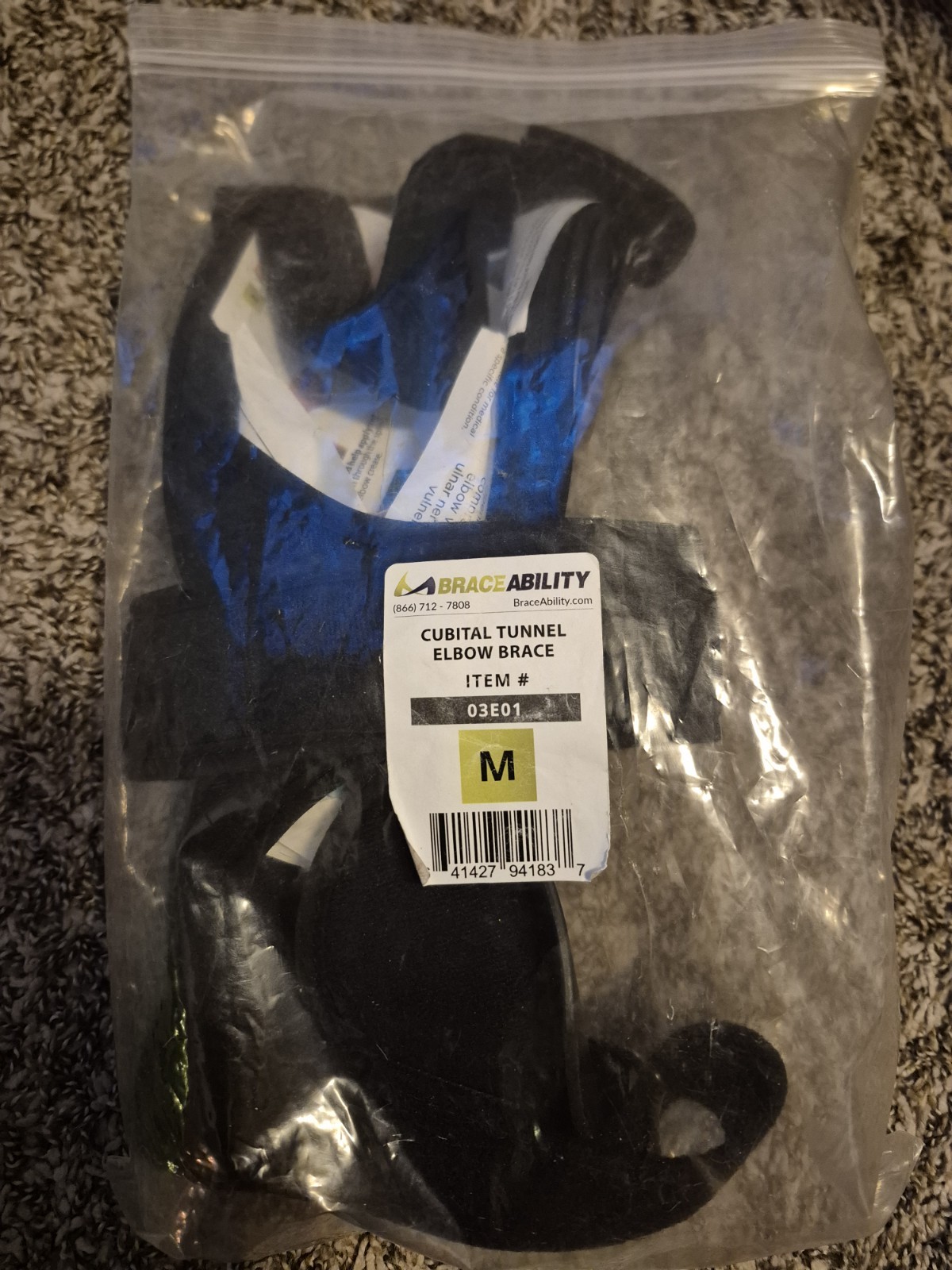 CUBITAL TUNNEL ELBOW BRACE SIZE M 03E01