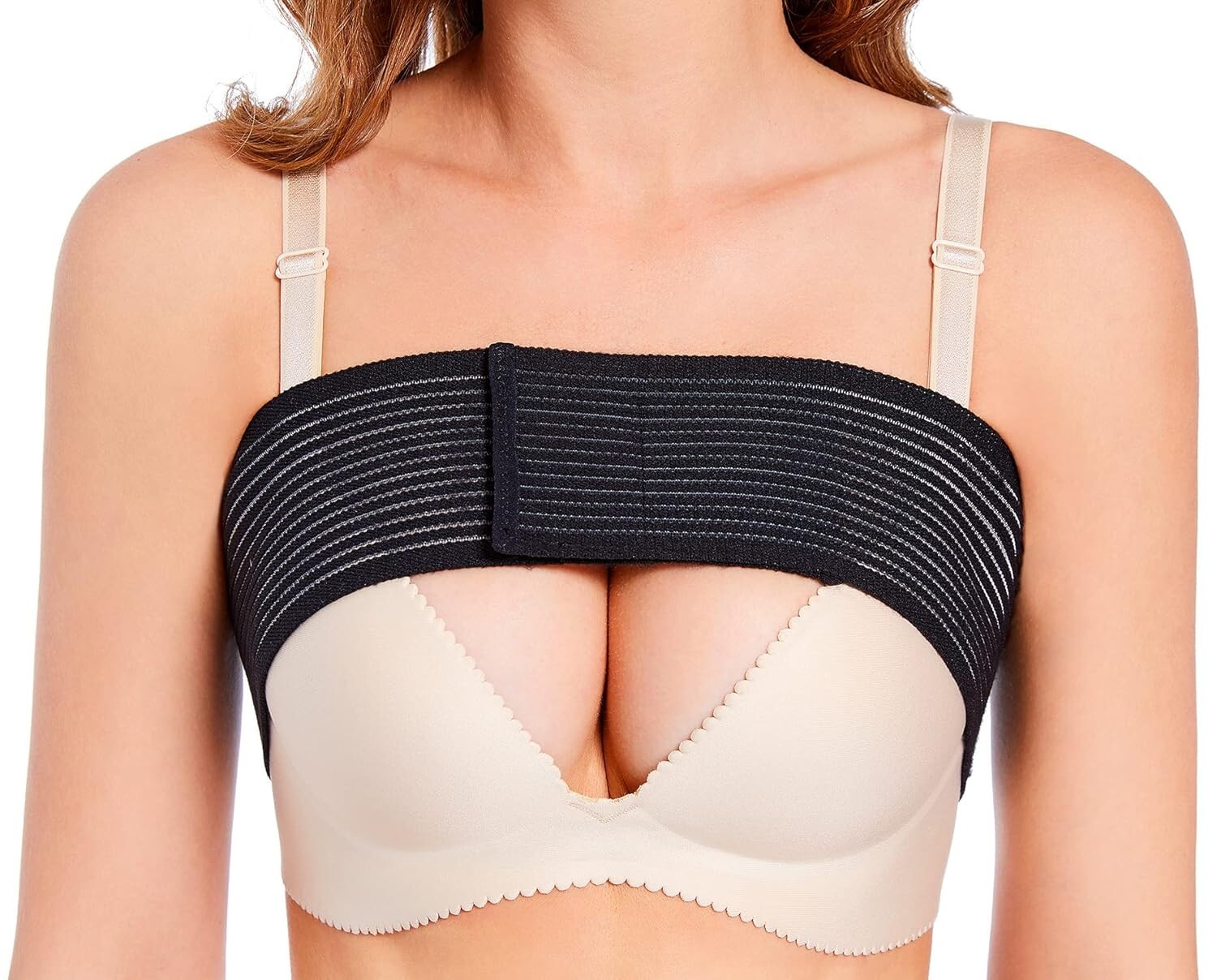 Ziplo Women Front Breast Support Bra Implant Stabilizer Post Surgery Compression