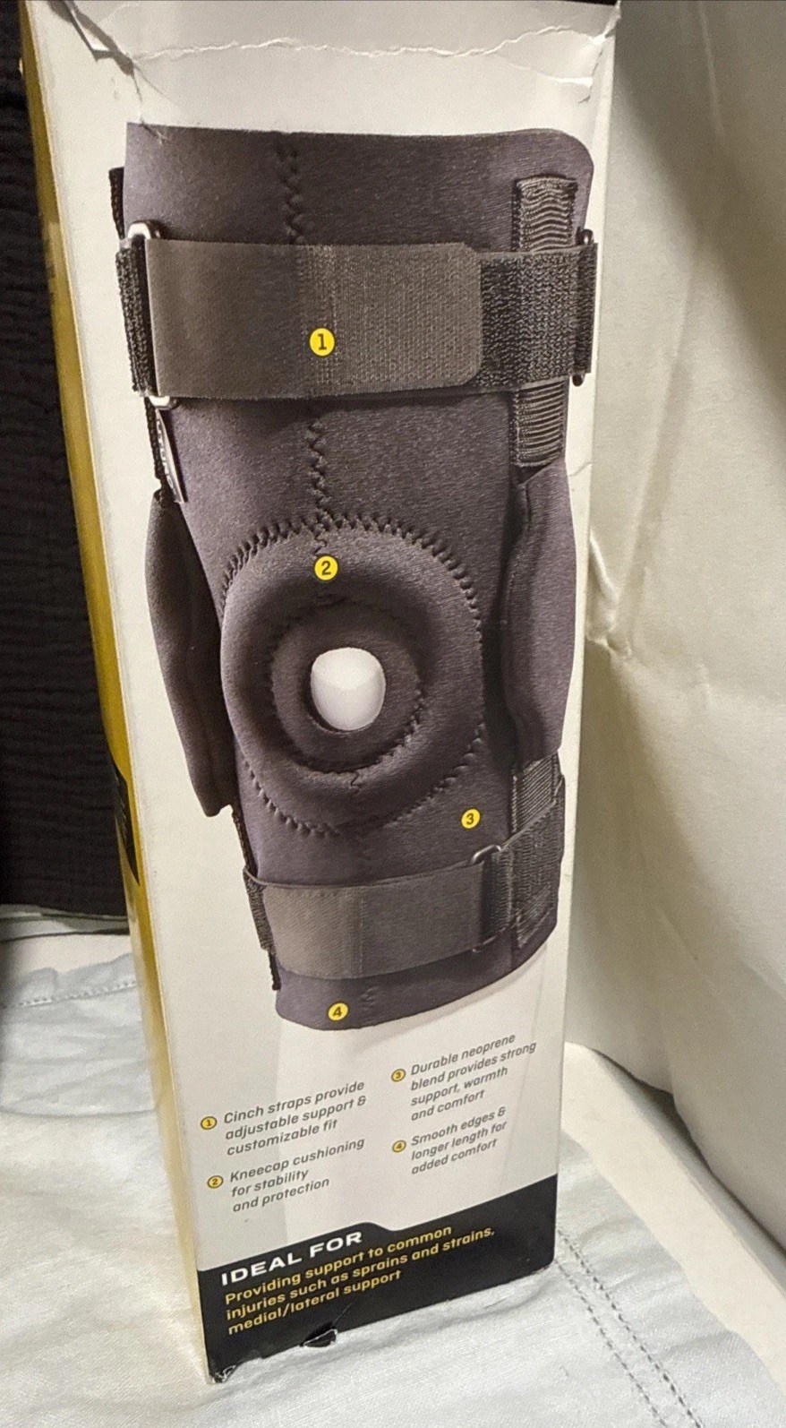 Knee Brace 3M Future Hinged Blk Firm Support Adjustable Size Stabilizers New