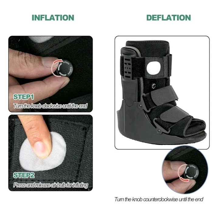 Jewlri Air Walking Boot Fracture Boot Short Walker Protection Fits Left or Right