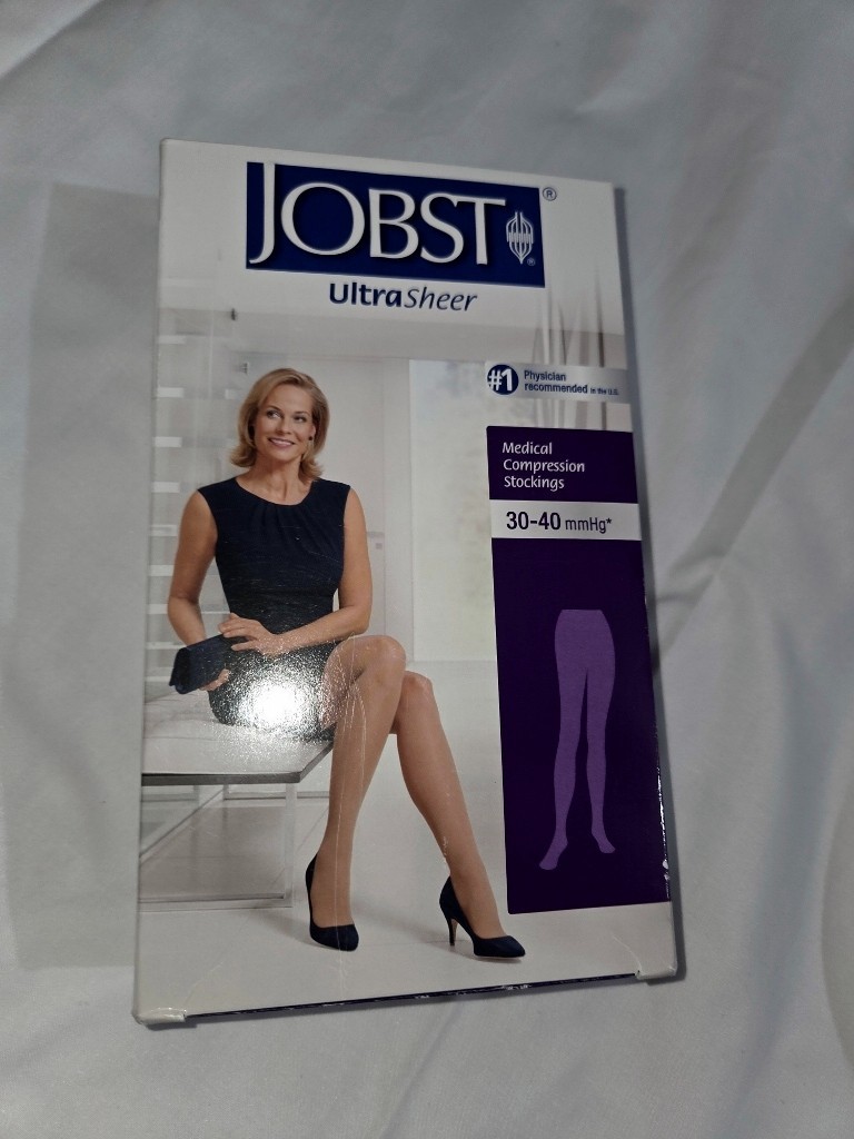 JOBST Ultra Sheer Waist CT 30-40mmHg Suntan M Compression Stockings 121498 J2