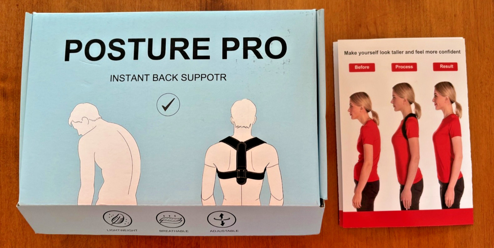 Posture Pro Posture Corrector for Women and Men, Adjustable Upper Back Brace NIB