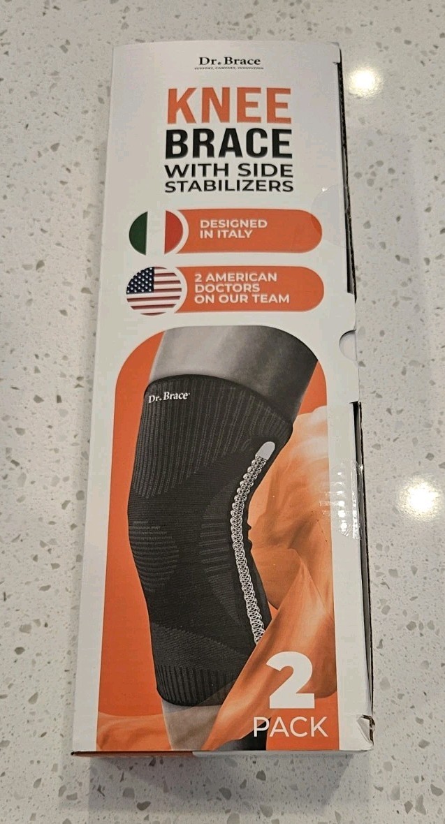 2 PACK DR. BRACE Knee Brace Size Stabilizer XXL Men Women Multi Color