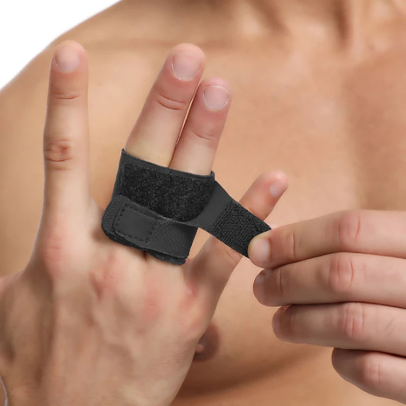 Finger Splint Adjustable Finger Support Brace Sleeve Protector Basketball Volley