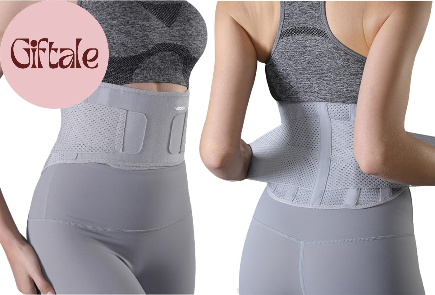 Lightweight Back Brace for Lower Back Pain Women Men, Adjustable Lumbar Support