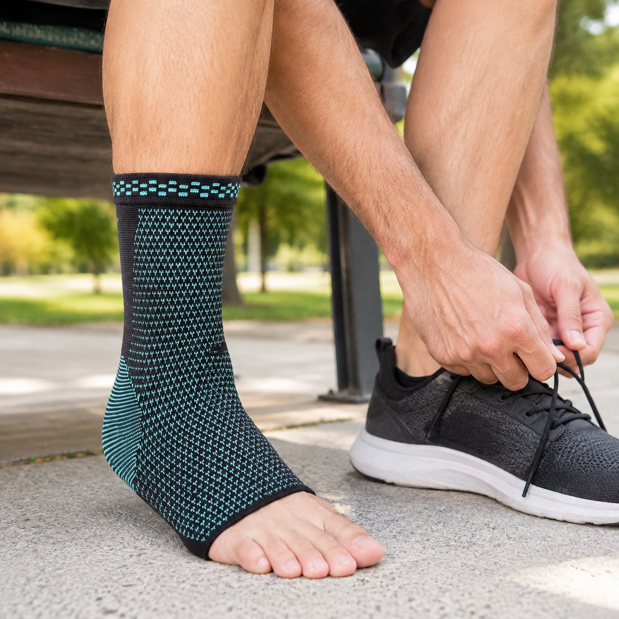 Ankle Compression Sleeve Foot Support Socks for Men Women Sports Walking
