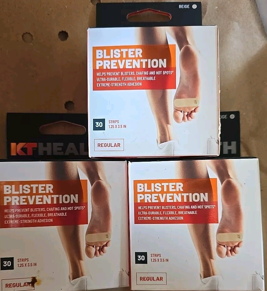 3 Pack KT Tape Blister Prevention Tape. 30 Strips Each.