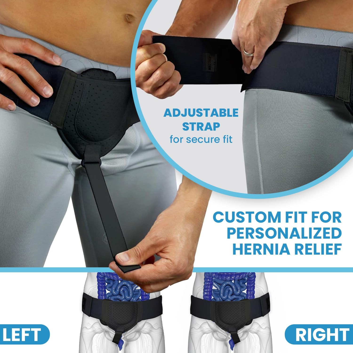 Inguinal Hernia Belt for Men & Women – Post Surgery Groin Hernia Truss for Le…