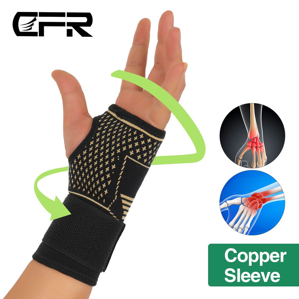 Copper Wrist Hands Support Brace Splint Carpal Tunnel Sprain Arthritis Sports NW